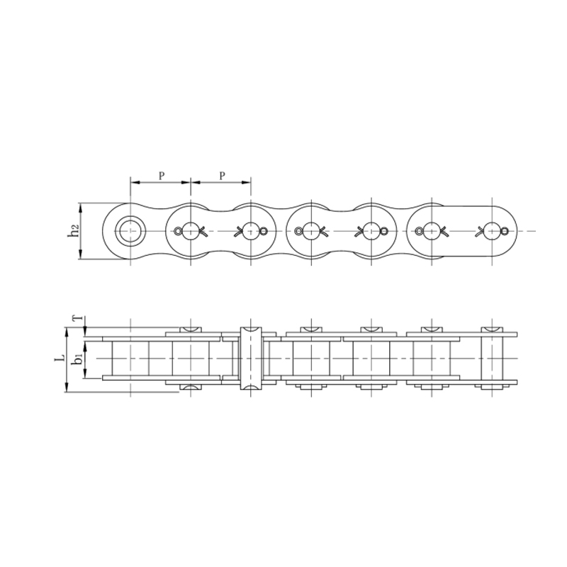 Slabhraí sorcóir cruinneas tuinairde gearra cineál cottered ( sraith A )