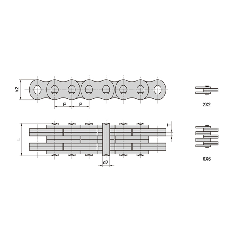 (Sraith LL) Slabhraí duille ardchobhsaíochta cothabhála íseal